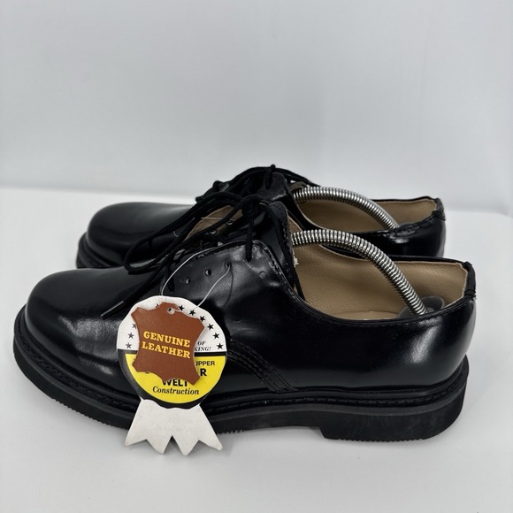VTG Fayva Men\'s Patent Leather Black Handmade Oxfords Sz. 9.5 Dead Stock NEW main image 9